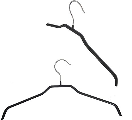 Hagspiel Kleiderbügel aus Metall schwarz beschichtet 10 STK. 12 mm, 41 cm