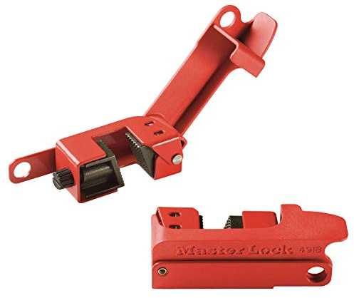 Master Lock 491B Grip Tight™ Circuit Breaker Lockout for Electrical Lockout on Large and High Breakers, 13 x 7 x 2 cm