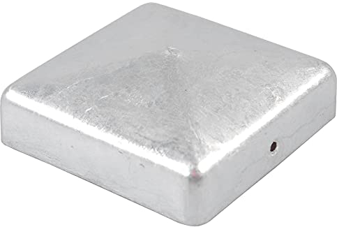 Baumarktplus Pfostenkappe verzinkt 101mm Pyramide Abdeckkappe für Pfosten 10x10cm