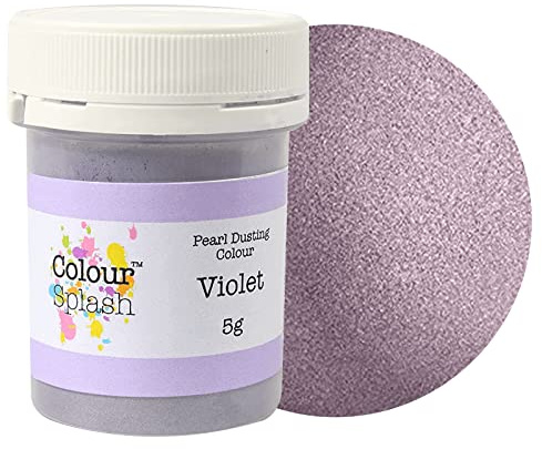 Colour Splash Pearl Food Colouring Dusts, Lustre Dust for A Pearlescent Finish to Cake Surfaces Or Decorations, Create A Rainbow Cake Kit with an Assortment of Glistening Colours - Violet (Purple) 5g