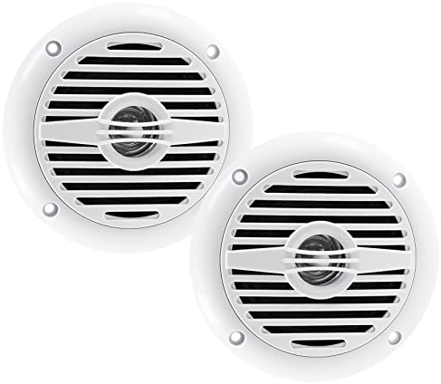 ChiliTec Lautsprecher Wasserdicht Innen & Außen Einbaulautsprecher 4/100mm 60Watt 2 Stück/Paar Weiß