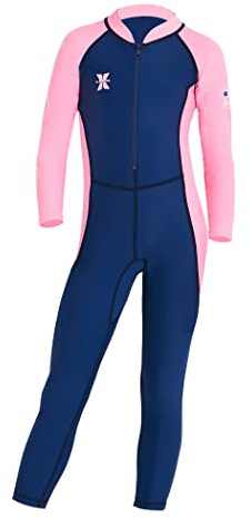 Wanym Traje de Neopreno Niño, Traje de Baño térmico de Neopreno de 2mm, Trajes Húmedos de una Pieza para Niños y Niñas Jóvenes, Traje de Baño Cálido de Manga Larga para Buceo Natación Surf,Azul,M