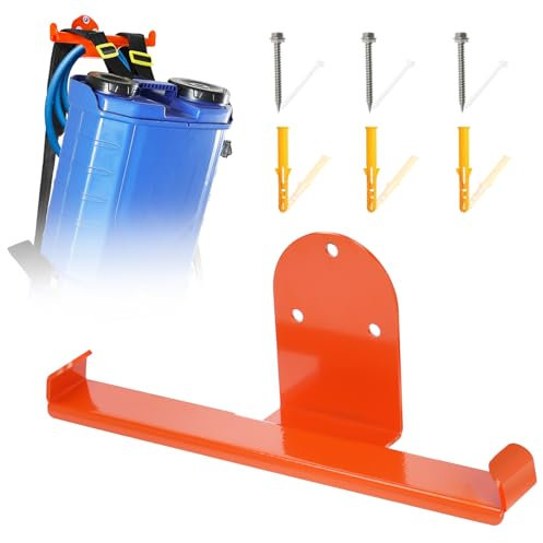 Soporte de soplador de hojas con espalda, 1 paquete de soporte de pared para rociador de espalda, soporte de pared resistente para motosierra, accesorios de almacenamiento de garaje
