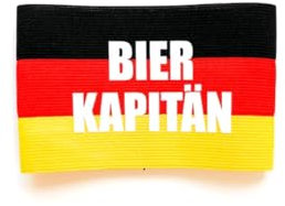 RF&CM Bier Kapitän Deutschland Armband Armbinde für Malle Urlaub, Oktoberfest und andere Saufpartys für Starke Arme! (Party Armband Malle) (groß)