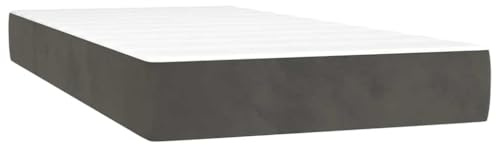 vidaXL Matelas à Ressorts ensachés pour Enfants 80x160 cm Velours, Meuble de Chambre à Coucher, Matelas à Ressorts, Matelas de lit avec Housse de Fermeture éclair