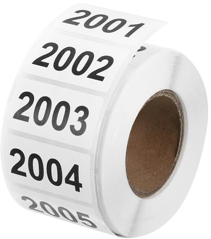 sourcing map Consecutive Number Stickers, 2001-3000 Inventory Label Numbers Self Adhesive Waterproof Labels Tags for Storage Organizing Moving Box Labeling Business Supplies, White