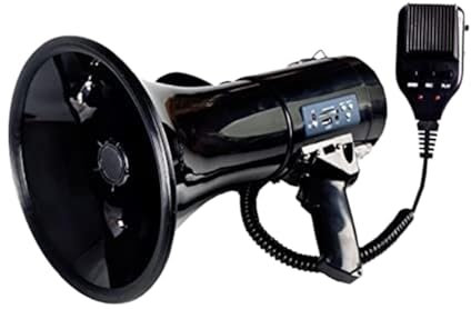 Megafon Bullhorn Bärbar Volymkontroll Bullhorn Röstlägen Megafonhögtalare För Utomhusmeddelanden Megafon för Demonstrationer