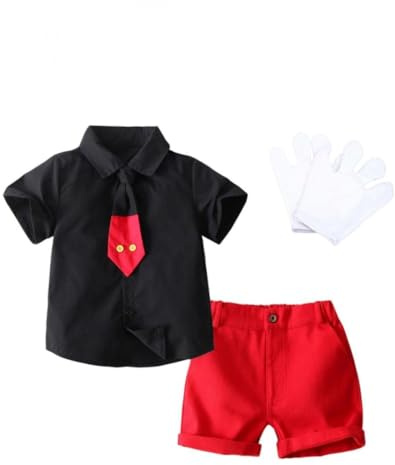 Lito Angels Vestito Topo Costume da Topo con Cerchietto Orecchie di Topo e Guanto Bianco per Bambino Taglia 12-18 Mesi (Etichetta in Tessuto 70), B