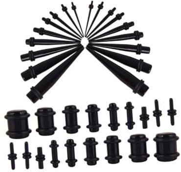 ibasenice 36pieza Accesorios para Expansión de Orejas Unisex Dilatadores de Oreja de Varios Perforación de Pabellón Auricular Kit de Dilatadores para Piercings Corporales
