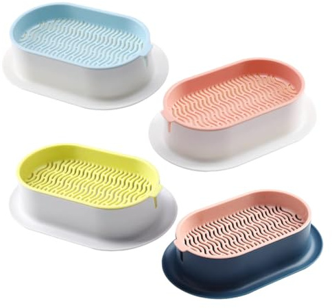 SHINEOFI Maceta Hidropónica para Césped de Gatos 4 Piezas sin Tierra Kit de Cultivo Práctico Colores - - - y - para Uso Interiores y Hogar