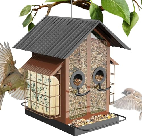 s para Jilgueros De Exterior,Suministros para Aves A Prueba De Ardillas Y Resistentes Al Clima | para Aves De Exterior - para Jardín Patio Ventana Observación Amantes De La