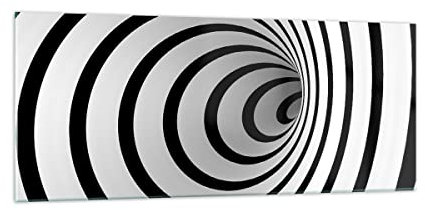 Panorama Bilder auf Glas 100x40cm Glasbild Spirale abstrakt komposition Groß Wanddeko Bild im Glas Schlafzimmer Küche Wandbilder Dekoration Wohnzimmer Modern Wand Kunstdruck Art GAB100x40-2648