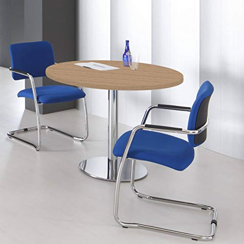 Weber Büro Optima runder Besprechungstisch Esstisch Küchentisch Tisch Bernstein-Eiche Rund Ø 100 cm