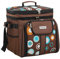 anndora Picknicktasche braun Retro Kühltasche inkl. Zubehör 4 Personen 29 Teile