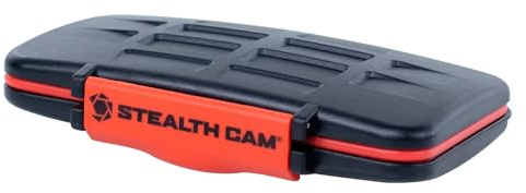 STEALTH CAM Anti-Shock Dust-Proof Waterproof Protective Ergonomic Rubber Sealed ABS-Plasic Shell Memory Card Storage Case - Holds 12 SD & 12 MicroSD Cards