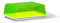 Kimmel Butterdose, Kunststoff, weiß/transparent grün, weiß/ transparent grün