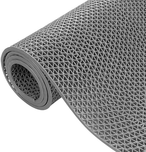 uyoyous Drainage Mat 3x16.4 ft Commercial Pool Mats PVC Non Slip Mat with Holes Grease Resistant Anti-Fatigue for Drain, Deck, Pool, Kitchen