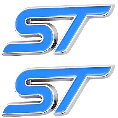2 st St Emblem Klistermärken Metall 3D Car Styling Badge som passar alla fordonsdörrar kroppsbagage och andra föremål (blå)