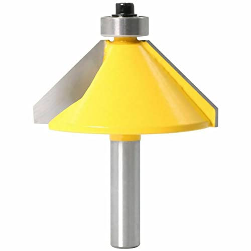 ZYWUOY Fraise à défoncer les bordures, tige de 8 mm, chanfrein à 45 degrés et chanfrein, fraise à bordure biseautée