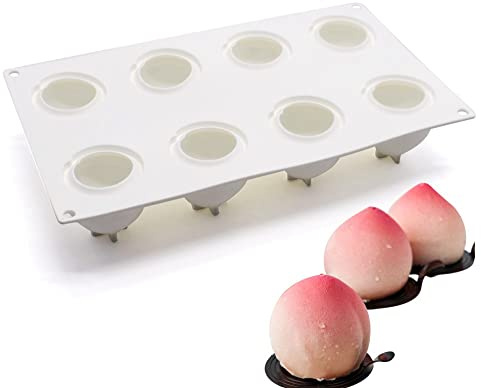 Moule en silicone pour dessert, gâteau, fondant, fruits, sucre, bonbons, gelée, chocolats (pêche K_29,7 x 17,4 x 5,6 cm)
