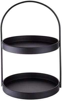 BUTLERS Etagere 2-stufig 35cm aus Metall -Sideline- Serviergestell mit 2 Etagen | Servierständer für Brot, Obst, Käse, Kuchen, Muffins | Dekoteller, Etagenständer für Tisch- & Party Deko