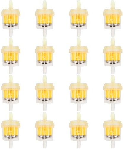 Samulee 16 Stück 6mm / 8mm Kraftstofffilter, Benzinfilter 6mm, Universal Gasöl Flüssigkeitsfilter Benzinfilter,Benzinfilter Motorrad