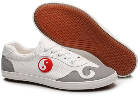 Chaussures de Tai chi pour Homme Femme Chaussures Art Martiaux,Chaussures De Taekwondo De Boxe Karaté,Chaussures Art Martiaux,Non Slip Léger Canvas Chaussures Kung Fu