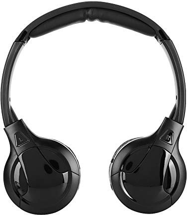 RASTKY Auriculares de Automóvil Estéreo Infrarrojo Inalámbrico, Ideal para el Reposacabezas de DVD de Automóviles, con Diseño Automático de Alimentación Automática y Diseño Plegable