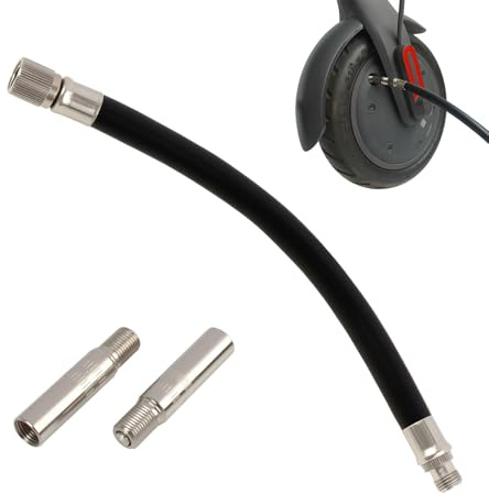 3 Pezzi Gonfiatore di Estensione, Pneumatici Valvola di Estensione, con 2 Prolunghe 39mm e Tubo Gonfiaggio 160mm Adattatore Valvola per Scooter Xiaomi M365 Pro 2 1S Max G30 Auto Moto Bici Gommoni