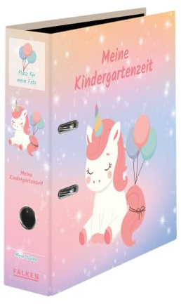 FALKEN Nursery Folder 8 cm Wide DIN A4 Unicorn Motif