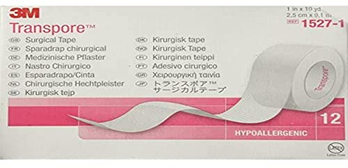 3M Transpore Tape 1 x 10 yd Box: 12