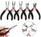 CYH Kit 5 Pinces pour Creation de Bijoux, 1 Pinces a Bec Fin, 1 Pinces a Bec Rond, 1 Pince Coupe-fil, 1 Pinces a Bec Courbé, 1 pinces a Bec Plat, pour la Fabrication de Bijoux Bricolage