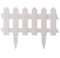 Garden Mile 4pc White Picket Fence Panels Decorative Plastic Garden Edging Flower Border Pathway Stake Fencing Panels Edging for Garden Outdoor 40x60cm