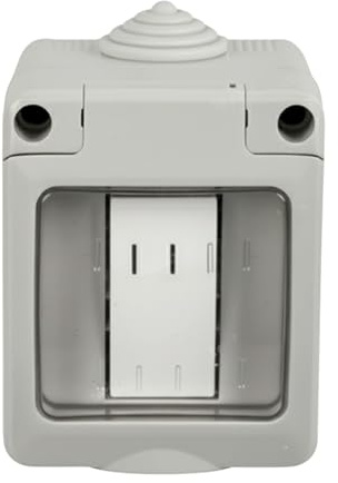 YASTA Contenitore Stagno 1 Modulo da Esterno IP55 con Sportello e Interruttore Unipolare 16A 250V