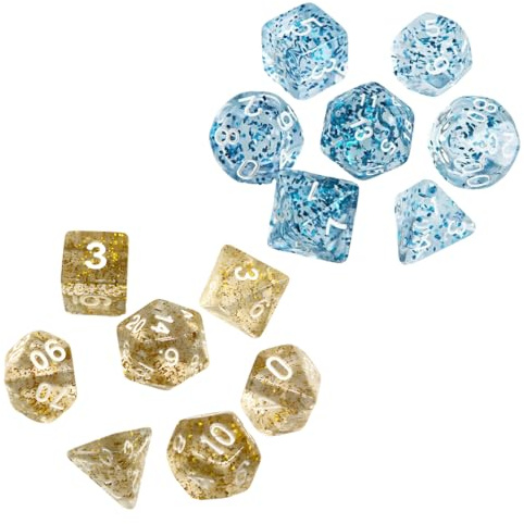 NJCXOLA 14 Piezas Dados Poliédricos, Juego de Dados Poliédricos para Dungeons Dragons