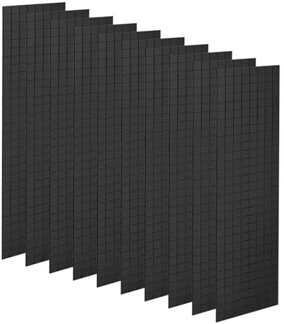 QUARKZMAN 10 Hojas 4800 Piezas Mosaicos de Espejo Autoadhesivos 5x5mm Pegatinas de Espejo Cuadradas Pequeñas para Bola de Discoteca Baldosas de Vidrio, Negro