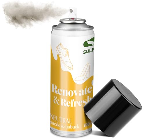 Sulpo impregneringsspray skor 200 ml – färglös – rengörare av mocka och vård för skor – effektivt skydd och rengöring för mocka