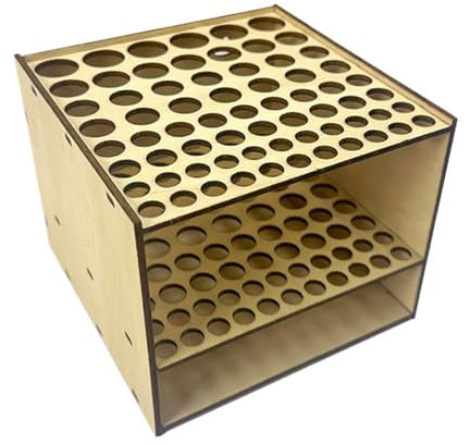 Generico Rack-stabile Per Artisti Di Porte, Separatore Multifunzione, Distributore Di Penne | Supporto Per Pareti In Legno Naturale 67 Fori, Scatola Di Smistamento Per Attrezzature Ad, Stoccaggio Ef