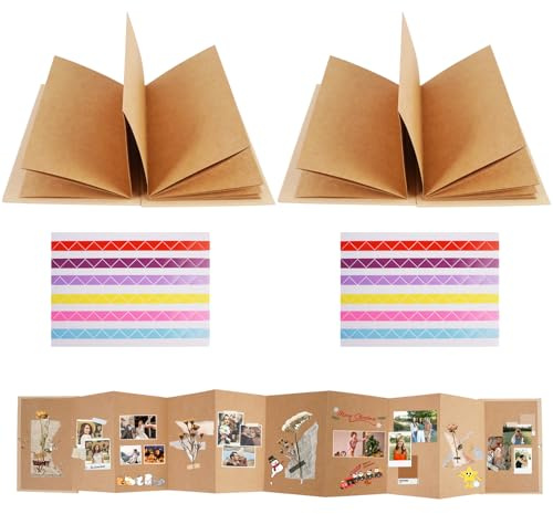 2 Pezzi Album Fotografico Scrapbook Fai da Te,Album Fotografico Fai da Te