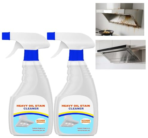 Limpiador de manchas de aceite pesado con boquilla potente desengrasante, adecuado para estufas de gas, aceite de tabla de cortar, hornos, ollas, estufas, parrillas, encimeras, limpiador de placas de