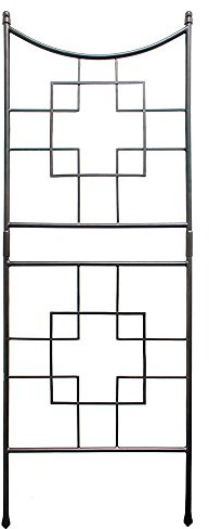 Achla FT-25 Designs Square-On-Squares Garden Trellis, Graphite