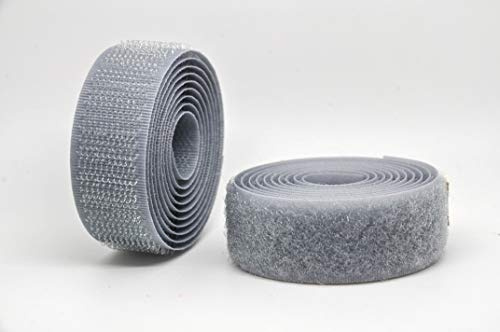 Ruban auto-agrippant gris argenté 16 mm Alfatex® de marque fournie par Velcro Companies – Différentes longueurs (longueur : 2 m)