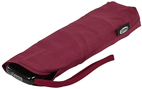 iX-brella Steel Flat Taschenschirm 2,5cm super Flacher Minischirm - Rhododendron
