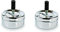 Set 2 Stück Drehaschenbecher Drück Aschenbecher Windascher Windaschenbecher Ascher Metall chrom-farbend 9cm Durchmesser