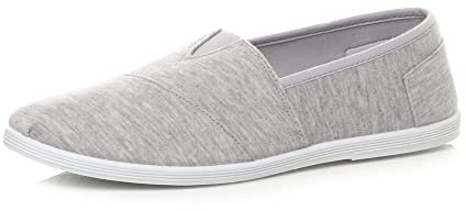 AJVANI Mens Teens Comfort Espadrilles Casual Beach Summer Canvas Shoes Size 8 42 Grey