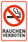 Rauchen Verboten Schild 30x20 cm Kunststoff - UV-Resistent - Für Außen und Innen - Perfekte Alternative zum Nicht Rauchen Aufkleber - Rauchen verboten Schild