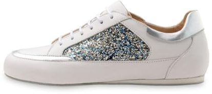 Werner Kern Carol Baskets de danse pour femme - En cuir/brocart blanc - Largeur normale - Talon compensé de 1 cm - Fabriquées en Italie, Blanc., 38 2/3 EU
