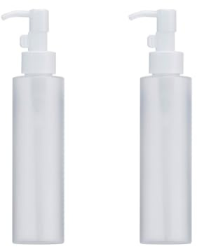 2 Stück 150 ml mattierte Kunststoff-Lotion-Pumpflasche Reiseseifenspender-Flasche, leer, nachfüllbar, Kosmetikbehälter, Vorratsdosen mit weißer Pumpe für Creme, Shampoo, Make-up, Entfernungsöl