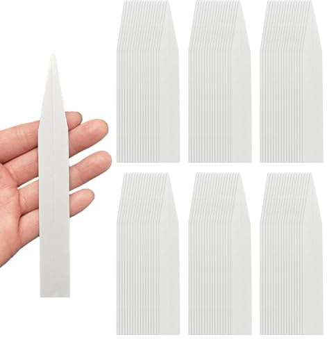 Acoeitl 100 Pcs Perfume Tester Strips White Fragrance Blotter Test Strips Paper Cologne Disposable Tester Strips Scent Testing Cards for Essential Oils Sampling (6.5x0.79 Inches)