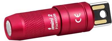 OLIGHT I Mini 2 Mini Torcia Portachiavi a LED con Base Magnetica, Ricarica USB-A, Grado IPX6 e 21 Metri, Torcia Portachiavi Compatta per Picnic, Riparazioni ed Emergenze (Rosa)
